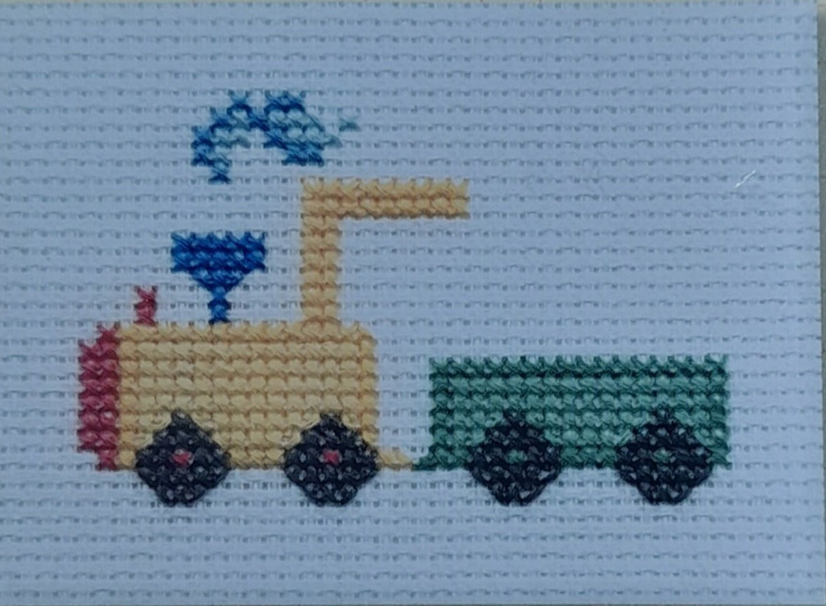 DMC Mini Counted Cross Stitch Kit Toy Train – Tandem Cottage Needlework