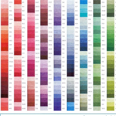 DMC True Colour Thread Charts – DMC Six-strand Embroidery Floss Free Colour  Chart - Cross-Stitch Vienna