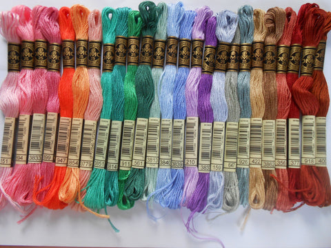 DMC Six Stranded Cotton Threads Pack of 25 EXACT SET 1