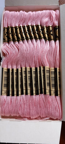 DMC six stranded threads Box of 12 Light Pink Number 963